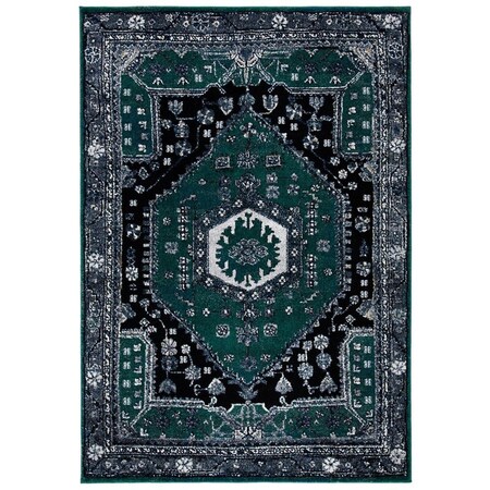 Safavieh 8 x 10 ft. Vintage Hamadan Power Loomed Rectangle Area Rug Green & Black VTH204Y-8